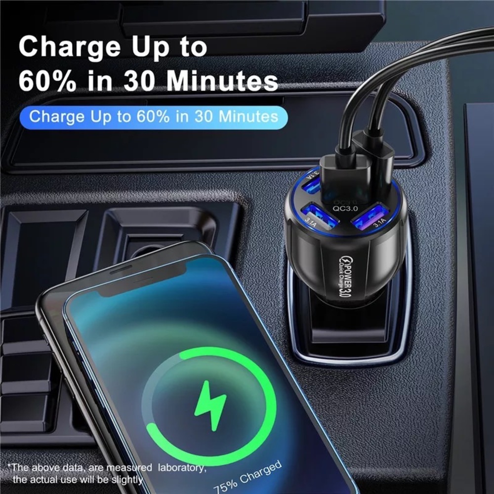 5 Port Fast Car USB Charger - Picture 4 of 6